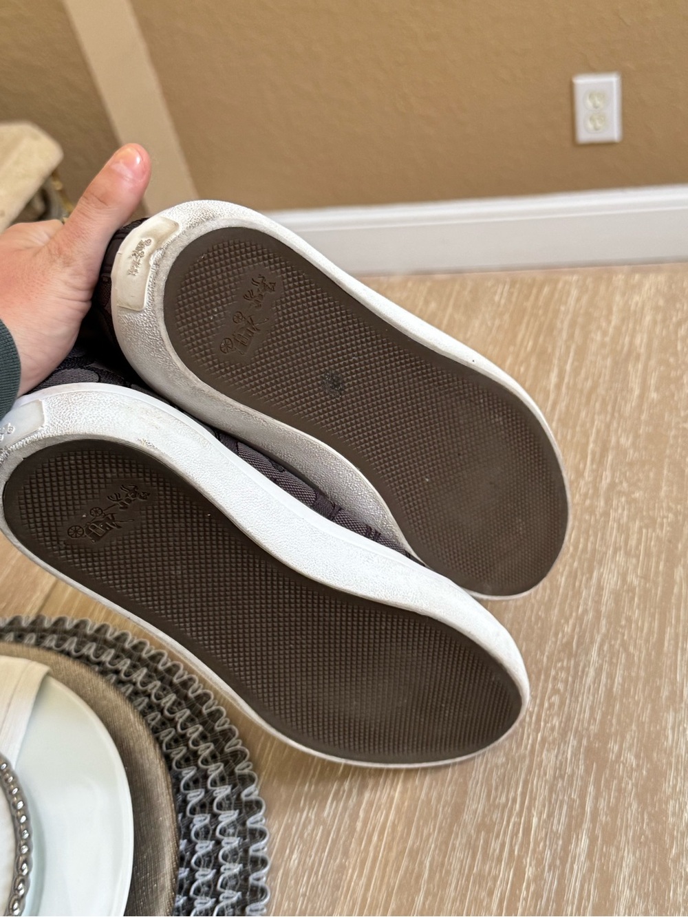 Coach Black Empire Canvas Sneakers w: Gold-Tone Accents - Picture 5 of 8